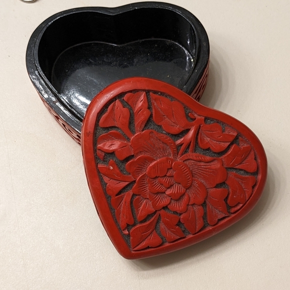 VTG Chinese lacquer trinket box - Picture 2 of 4